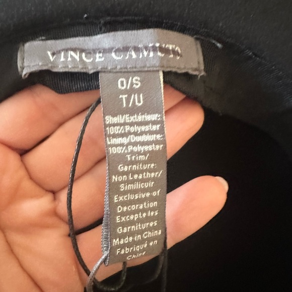 Vince Camuto Black Felt Hat- One Size - Picture 5 of 6